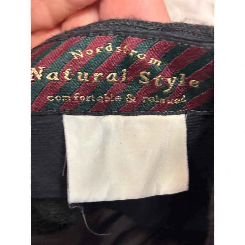 Nordstrom Natural Style small Pleated Trousers Charcoal Gray Relaxed Fit Pants
